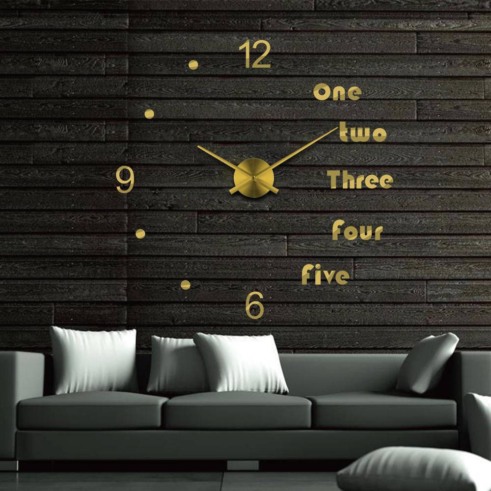 3D Wall Clock DIY Removable EVA Foam + Acrylic Mirror + Living Room Home Decor Needle Quartz Aluminum Movement 10CM Support
