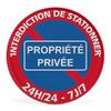 Round Metal Sign No Trespassing Aluminum Sign Private Road Warning Video Surveillance Wall Poster Plate Rigid Safety Sign for Ya