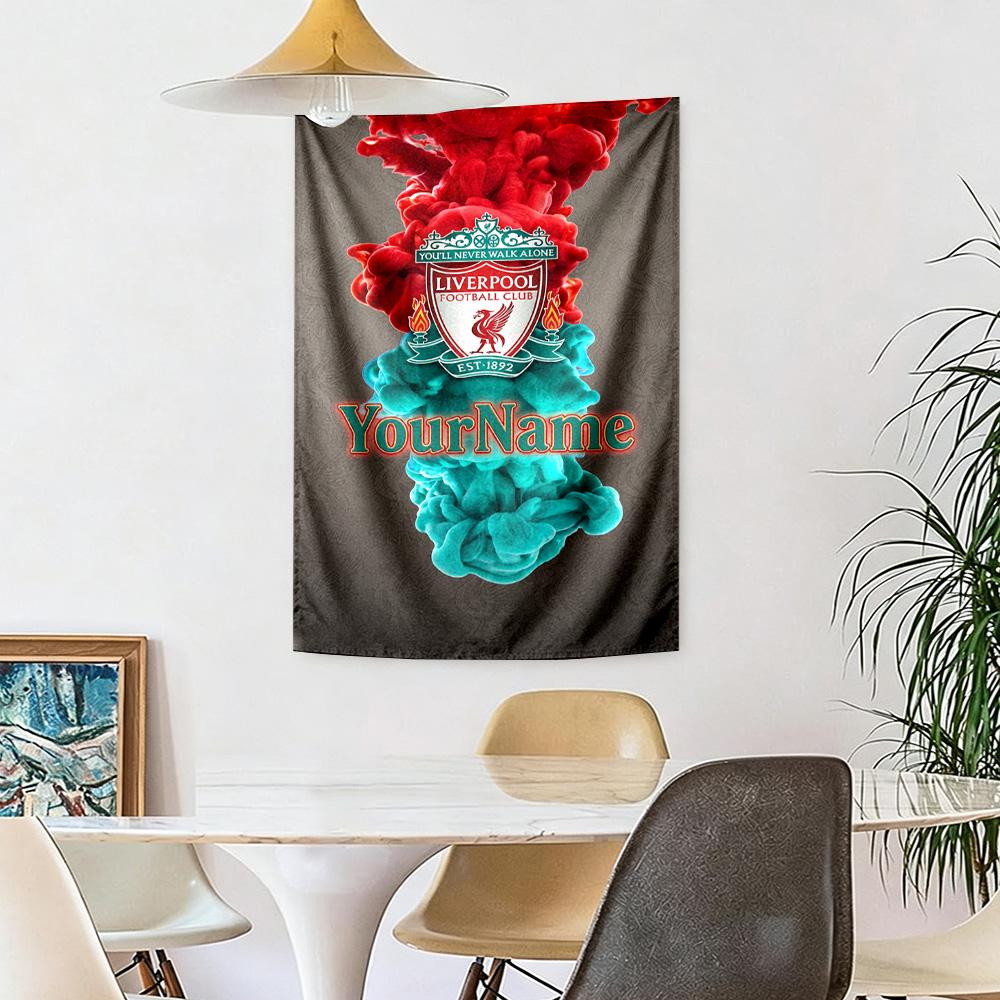 Liverpool Custom Your Name Wall Decor Tapestry Art For Pet Memorial Birthdaywedding Party Backdrop Family Gift