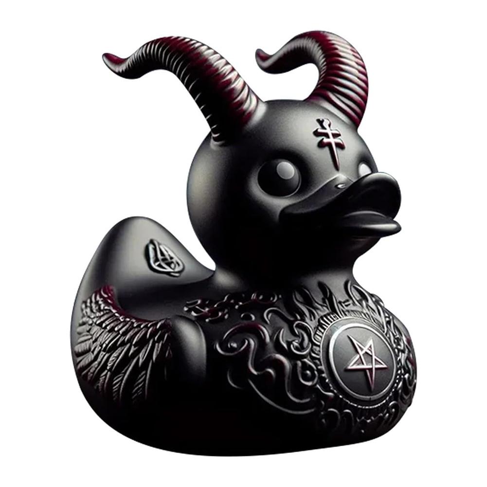 

Halloween Satan Duck Figurine Ornaments Resin Mutant Duck Wicked Sorcerer Satanic Duck Decor For Home Desktop Halloween Party