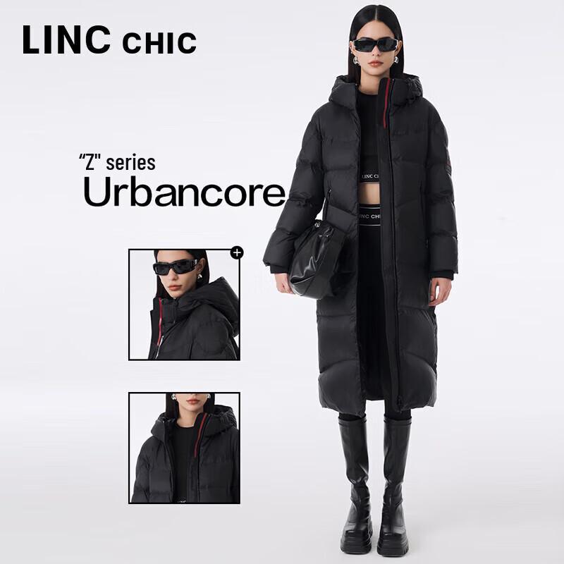 Jin Yujie Damen Lange Daunenjacke mit Kapuze