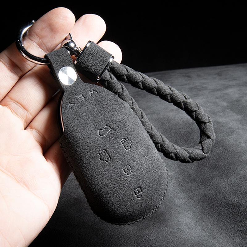 High-Grade Suede Key Case for Great Wall Weipai Blue Mountain Models 23 & 25 PHEV.