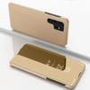 360° Full Cover Protect Mirror Flip Leather Phone Case for Samsung Galaxy S26 Ultra Pro S25 Edge Plus Kickstand Shockproof Cover