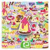 50 Original Dessert Stickers - Cute Hand-Painted Waterproof Food & Cake Designs