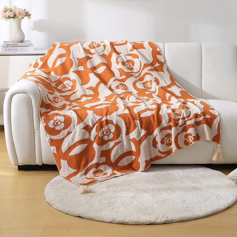 

Одеяло с геометрическим узором в скандинавском стиле для гостиной, дивана, офиса, кровати 130X170CM оранжевый