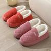 New autumn and winter thick-soled warm cotton slippers home indoor non-slip plush couple cotton shoes outer wear