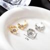 Colorful Zirconia Ear Cuff & Round Stud Earrings for Women