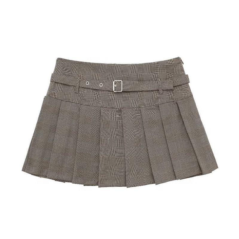 Fashion Kaslead Women's Casual Pleated Skirt