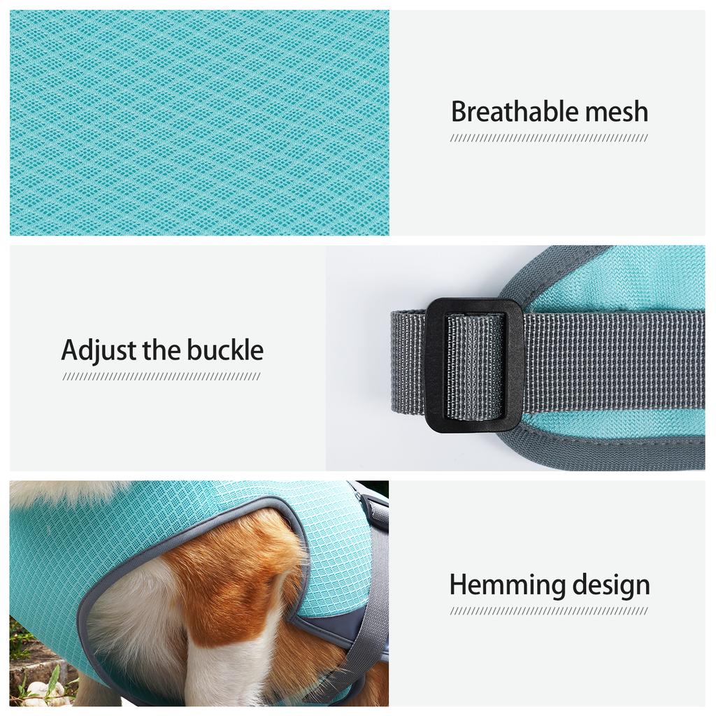 Cooling Vest - Breathable Dog Vest for  Summer Days - Adjustable & Lightweight Cooling Jacket with Reflective Strips