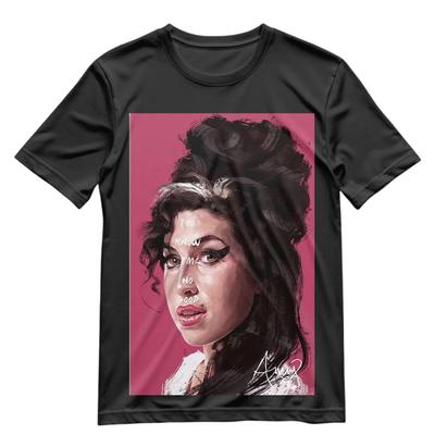 T-shirt Amy Winehouse T-shirt Dipinto Amy Winehouse Firmato RP S-XXXL Maglietta Grafica