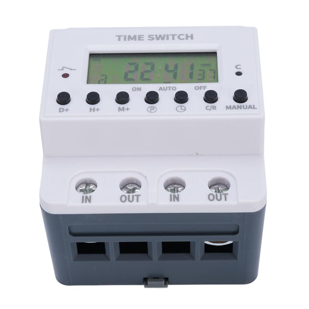 Digital Timer Switch 60A Weekly 7 Days Programmable Din Rail Mount for Farm Timed Irrigation