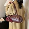 Buckle Decoration Fashion PU Shoulder Bag Solid Large Capacity All-match Handbags Purse   Bag for Women Bolsa Mujer