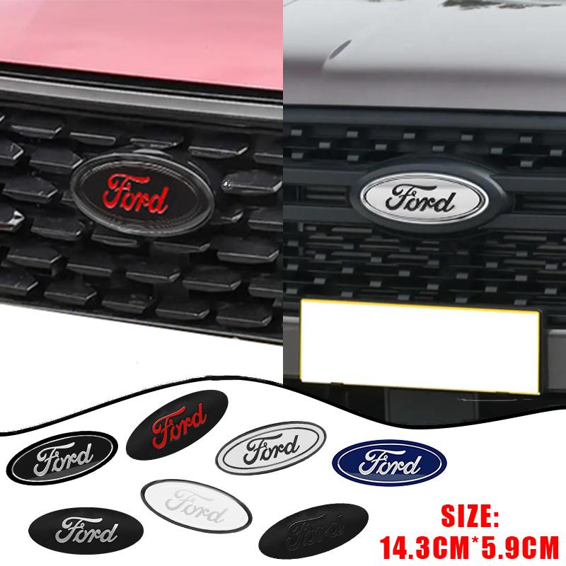 KLYE5 1Pcs 3D Car Front Hood Emblem Bonnet Badge Trunk For Ford ST FOCUS 2 Mondeo Fiesta Kuga MK2 MK3 Ecosport Fusion Auto Accessories