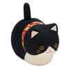 Osaka Choseido Cat Good Luck with Original Wooden Tag Sitting Torn Washi Black Maneki-neko Solar-Powered Figurine, Charm, (Swaying Solar-Powered Cat,