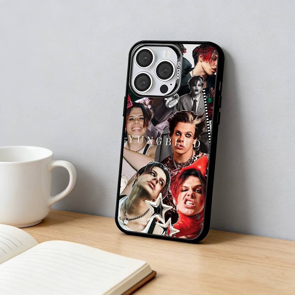 

Yungblud Music Singer Phone Case For iPhone 17,16,15,14,13,12,11 Plus,Pro Max,XS,Colored Silver Plated Inside Cover iPhone12PROMAX