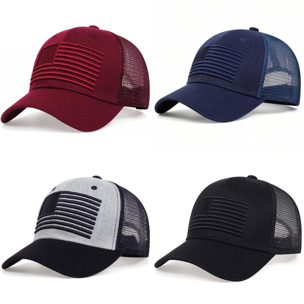 American Flag Embroidered Baseball Cap With Adjustable Fit For Summer Casual Wear
