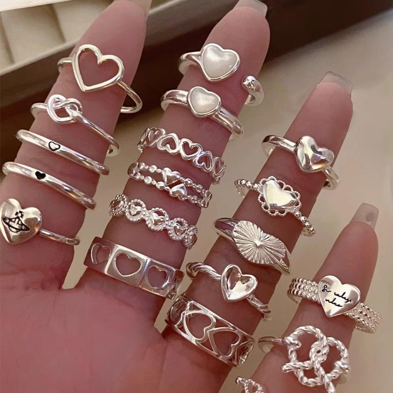 Elegantly Adjustable Crafted Open Heart Ring For Women Unique Design Geometric