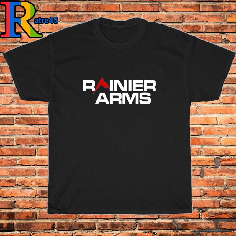 New Rainier Arms Guns Firearms Logo aBlack Grey White Navy T Shirt Size S 5XL