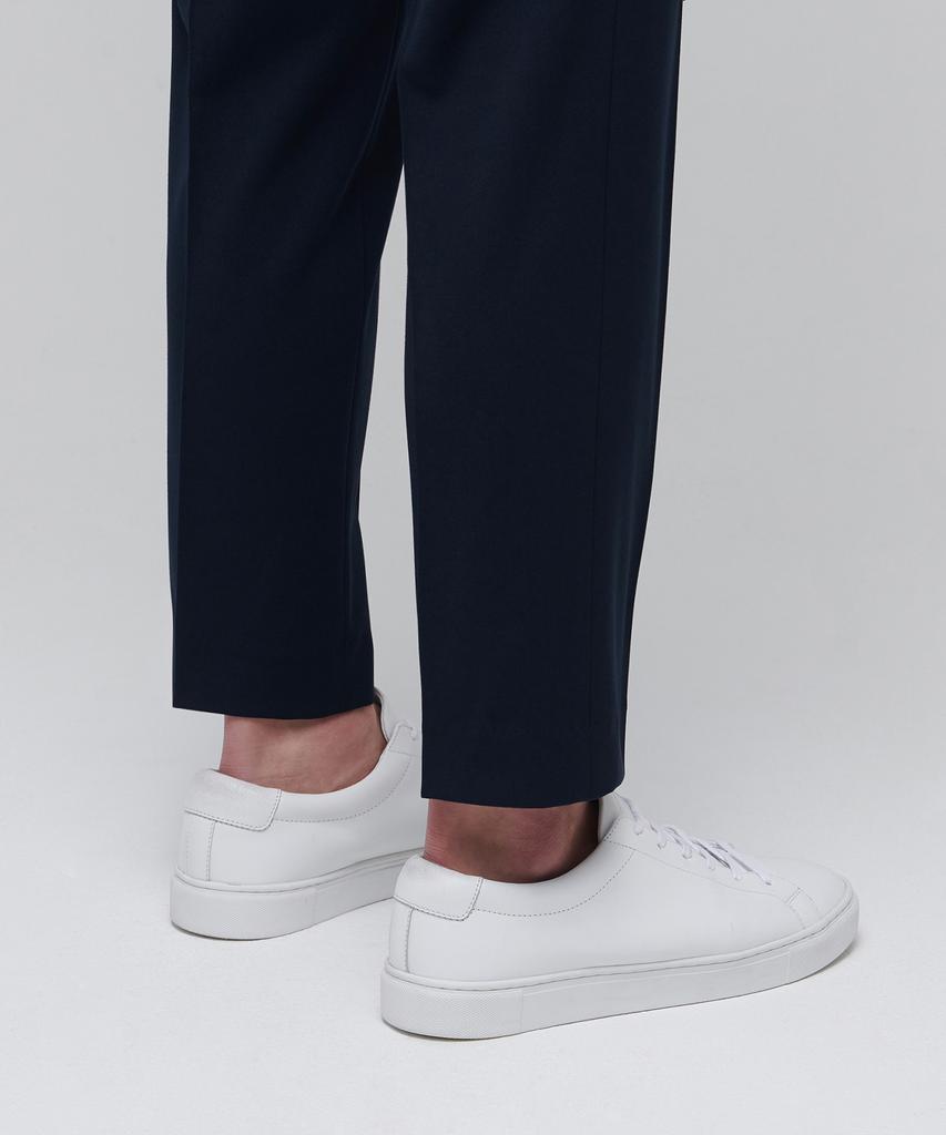 Musinsa Standard Lightweight Tapered Hidden Banding Crop Slacks [Navy]