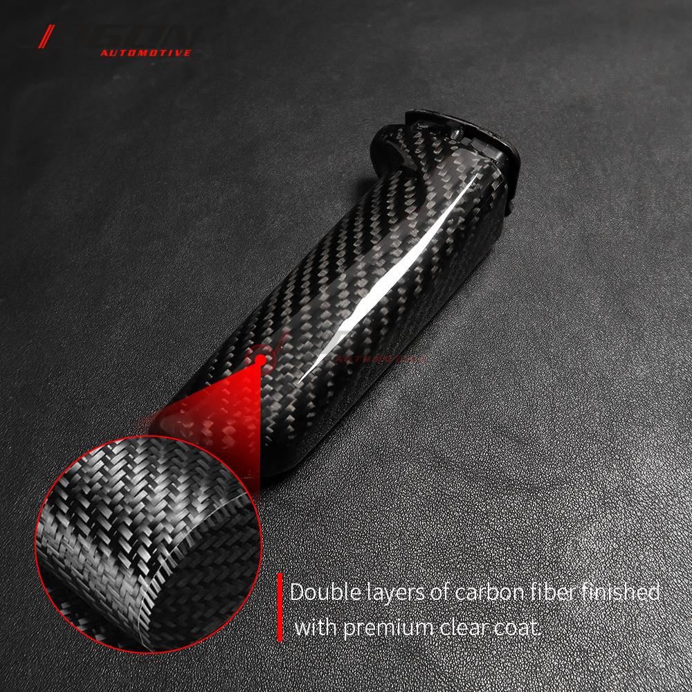 Real Carbon Fiber Car Handbrake Gear Shift Interior Trim Cover for BMW 3 Series E90 2005-2012 F20 F30 F31 GT F34 2013-2018