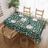 Bright Rainbow Ombre Gradient Leopard Rectangular Tablecloth Waterproof Table Cover for Festival Party Decorations Table Cloth