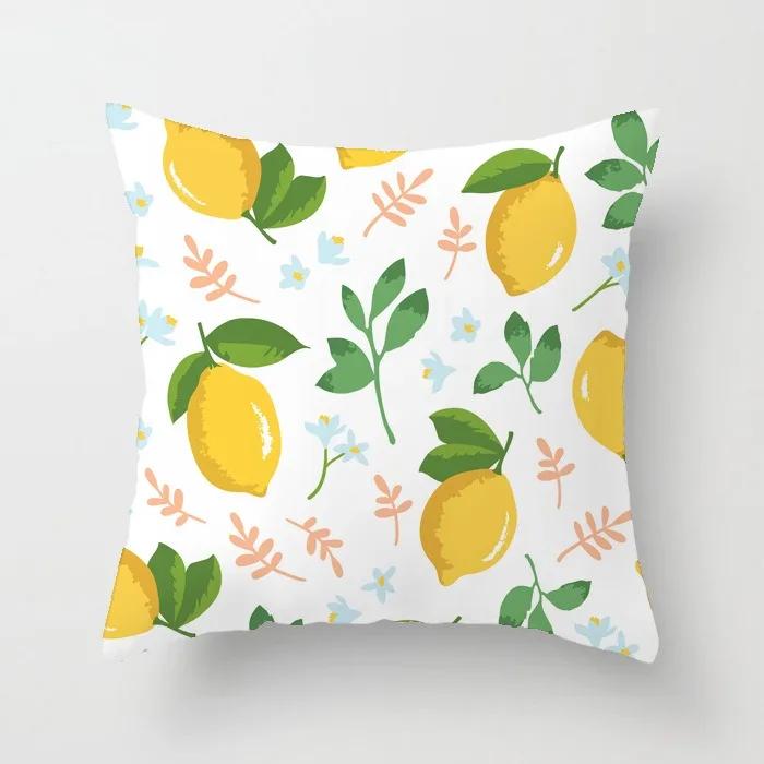 Lyxig Heminredning Kontorssittdyna Överdrag Kreativ Tecknad Vattenmelon Banan Tryck Mode Kuddfodral