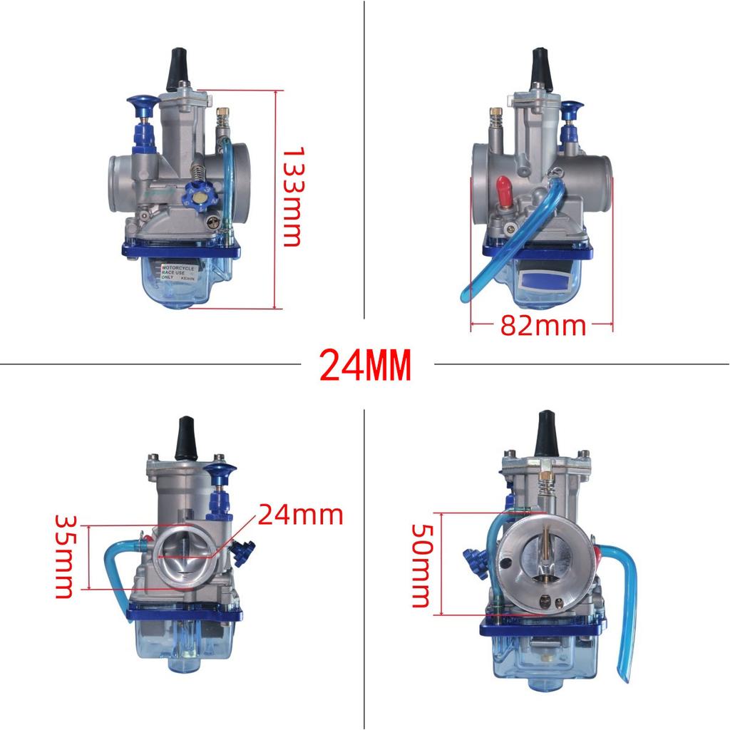 Universal Racing Carburetor - 24-34mm Blue Bowl for KEIHIN/KOSO/OKO/PWK 2T/4T Scooter/ATV/Dirt Bike (With Power Jet, Durable)