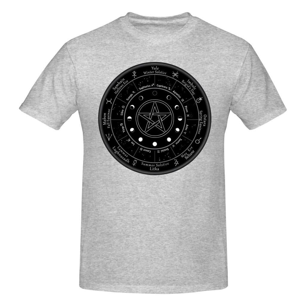 Funny Pagan Calendar Wheel Of The Year Unisexs Printed Tshirt Unisex T Shirtstreetwear