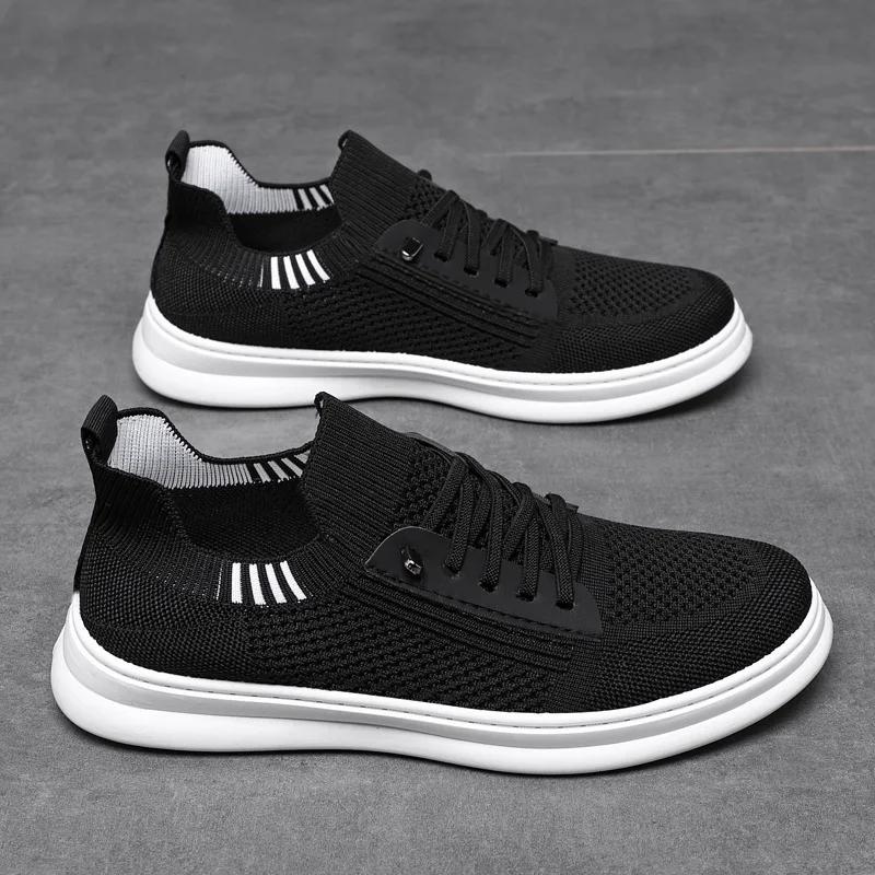 Men's Mesh Shoes Spring Breathable Casual One-pedal Soft-soled Flat-soled Running Shoes