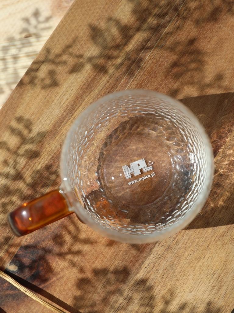 GLASS JUG 1L TEA INFuser with Filter 2 Cups AMBER