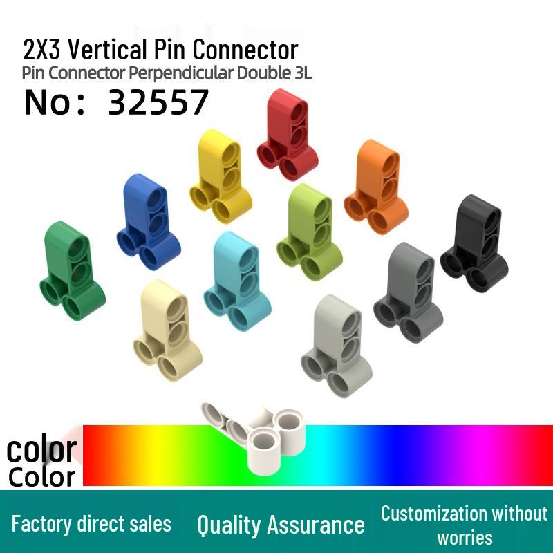 

DIY Small Particle Corner Building Blocks, Compatible with Lego, MOC Assembly Parts with 4 Holes (32557) 0.1kg (approx. 113 pcs) світло-сірий колір