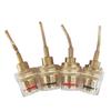 YIK TUNG Banana Plug Conversion Connector 4mm Banana Plugs 24K Gold Plated Speaker Cable Banana Plug Conversion Needle Plug Red and Black Set of 4