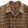 Papas made in Japan Chuck Pattern Short sleeve Cotton shirt L Brown Men's Used