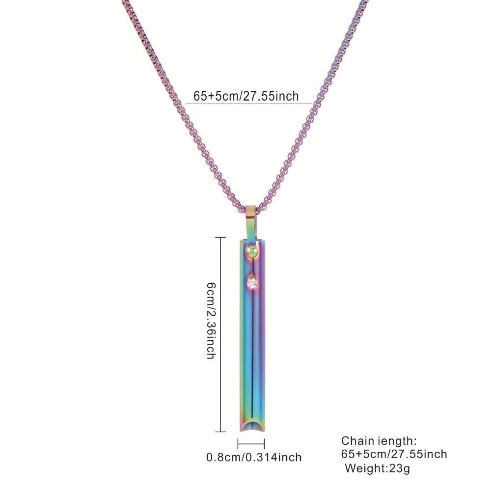 Stainless Steel Whistle Necklace Calm Relaxation Meditation Mindfulness Necklace Anxiety Relief Yoga Meditation Necklace