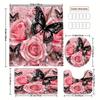 Enchanting Underwater Coral Reef Bathroom Set - Waterproof Shower Curtain, Toilet Lid Cover, Bath Mat, and Contour Mat