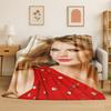Sänger T-Taylor Singer Musik Flanelldecke Weiche Warme Überwurfdecke für Schlafzimmer Wohnzimmer Bett Reise Camping Picknick Geschenk
