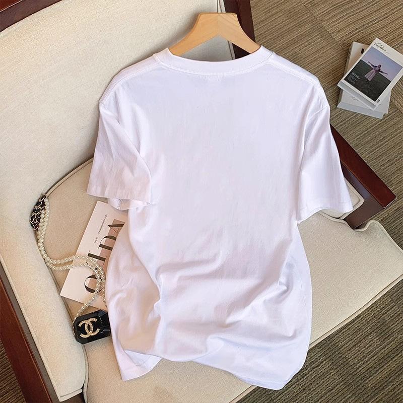 Pure cotton heavy student short-sleeved t-shirt summer new trendy couple clothing men's and women's same versatile half-sleeved s
