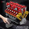4719pcs Technical V12 Engine 3D Building Blocks Motorized Power Functions MOC Mechanical Model Creative Desktop Display Gift