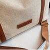 Canvas leather large capacity Boston bag women's travel bag