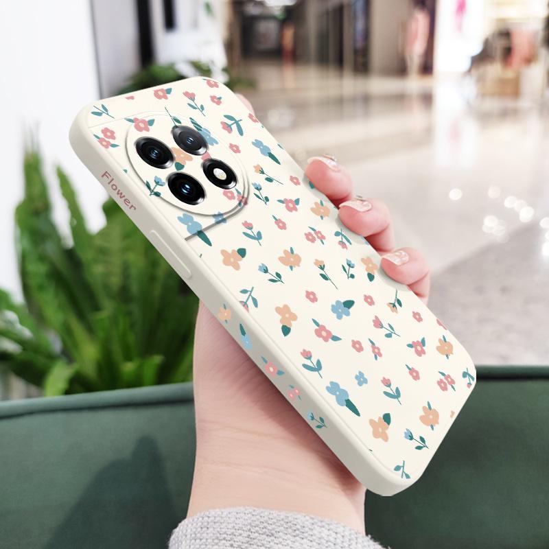 Drunk Fallen Flowers Phone Case For Oneplus 13 13R 12 12R 11 11R 10 10R 10T 9R 9RT 9 8T 8 7 7T Pro 5G Liquid Silicone Cover