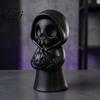 Halloween Decorations 3D Printed Grim Reaper Figurine Holding Pumpkin, Blank DIY Tabletop Seasonal Decor Paintable Statue, Cute Desktop Shelf Holiday