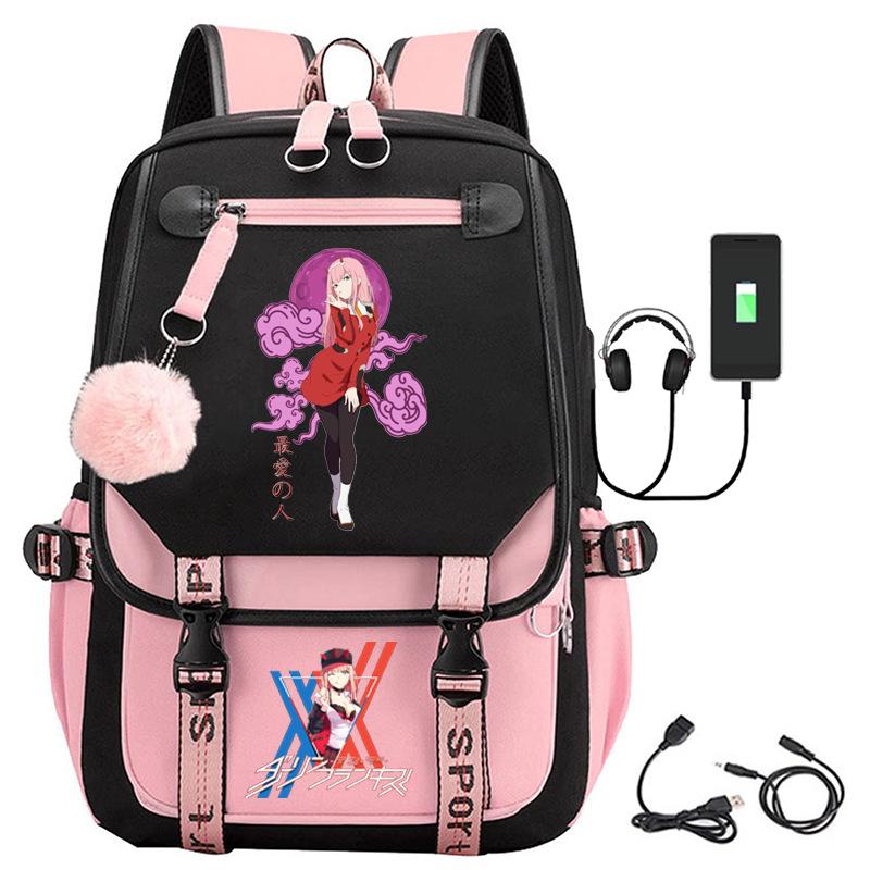 Large Capacity Schoolbag with Shoulder Strap; Student Three-piece Pencil Case Set