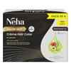 Neha Salon Skip Crème Hair Colour Ammonia-Free Pack of 1 (20g+20mlX4 Sachets) With Amla Hibiscus Henna For Soft Shiny Hair  Black Brown