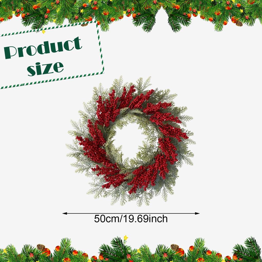 Christmas Wreath Small Garland Decorative Housewarming Gift Decor Artificial for