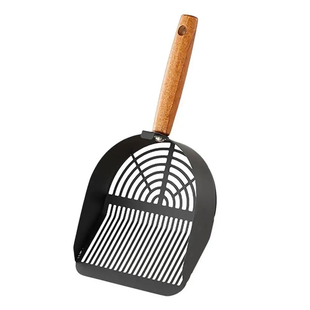Stainless Steel Cat Litter Scoop Long Wood Handle Toilet Garbage Picker  Indoor