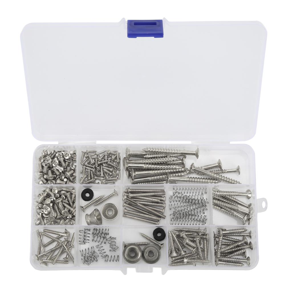 Electric Guitar Screw Kit Metal Screws Spring Strap Snap Assortment Set Repair Fasteners