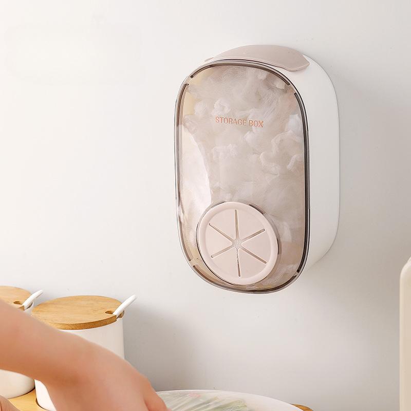 Disposable Plastic Wrap Cover Storage Box Portable Household Punch-free Wall Hanging Plastic Wrap Cover Storage Box Kitchen Tool