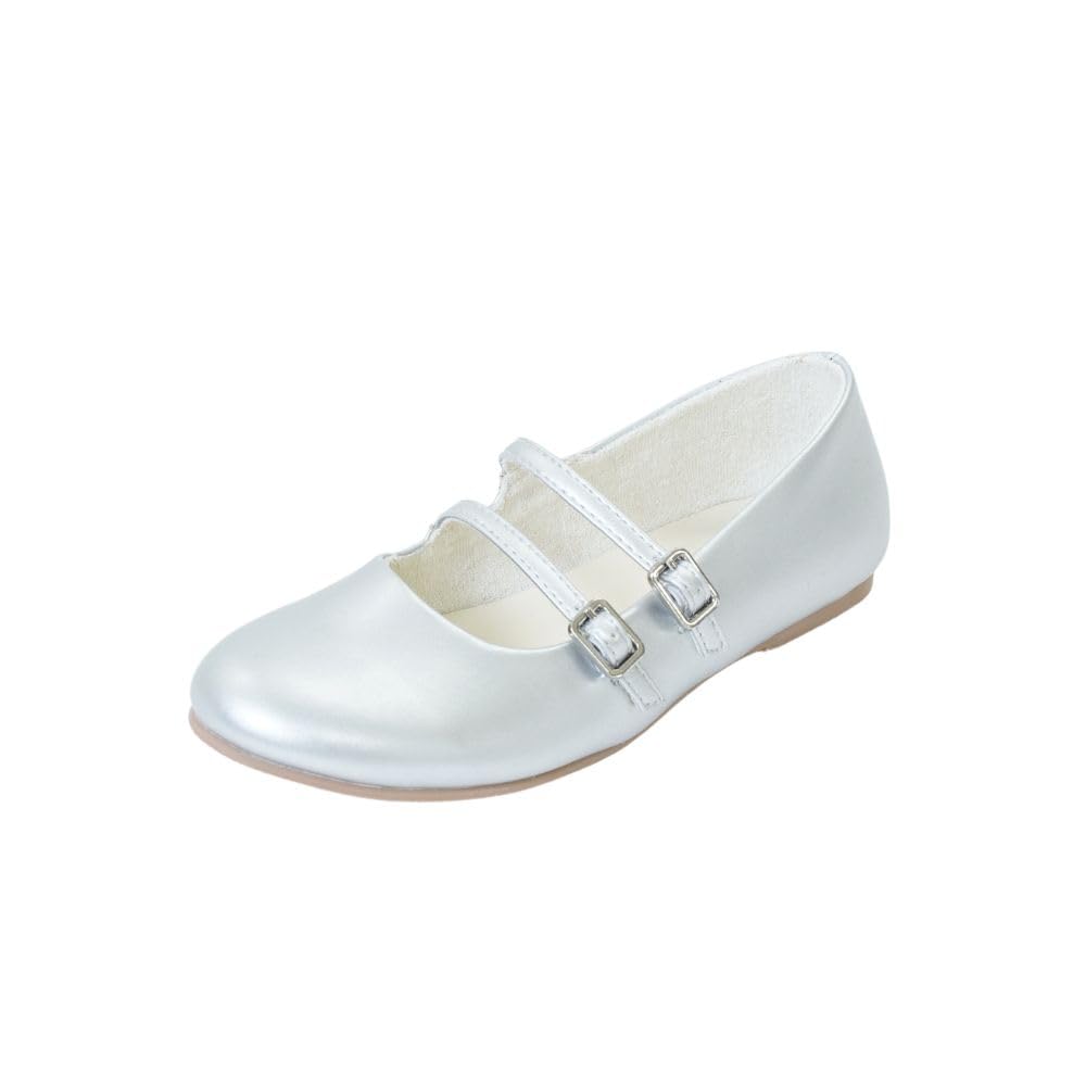 

Formal shoes with two ballet patent for entrance graduation elementary going silver [RIO] straps, shoes, leather, pumps, flats, girls, ceremony,