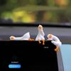 1pc Big White Goose Car Ornament, Center Console Decor, Cute Car Interior Decoration, Desktop & Computer Table Hanging Pendant