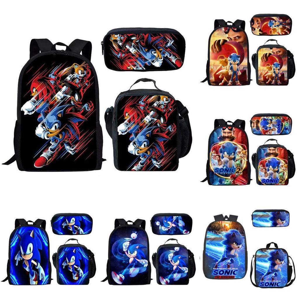 Piece 3 Pattern Schoolbag Lunch Bag Pencil Case Kids Set